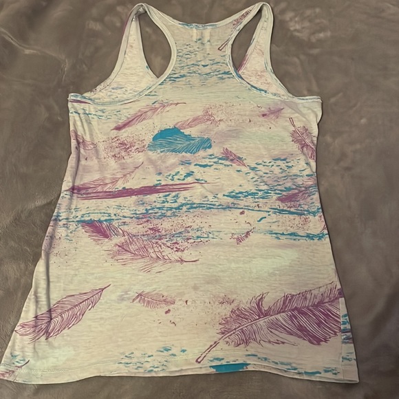Feather Print Racerback Tank - Picture 2 of 2
